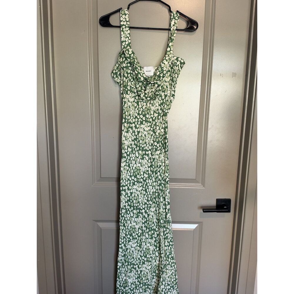 Reformation Green Floral Maxi Dress - Size 10